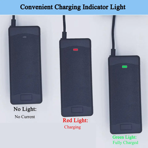 Universal 5 In 1 48V Lithium Battery Charger For Ebikes And Electric Scooters, Fast 2A Power Adapter With Five Connectors, Works With 48V Batteries For Electric Bikes, One Wheel, And Other Electric Vehicles