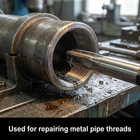 Half Inch 14 NPT Pipe Tap Right Hand Cutting Tool For Cleaning And Rethreading Damaged Threads On Steel Iron And Copper Fittings