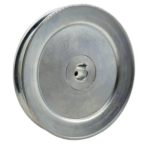 Single Groove V Belt Pulley 5.5 Inch Outside Diameter 5/8 Inch Bore With 3/16x3/32 Keyseat For A B 5L 4L V-Belts Carbon Steel Zinc Plated Motor Pulley Heavy Duty Industrial Grade Drive