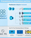 Installation instructions for 2 In 1 Pool Fountain With 360 Degree Adjustable Dual Spray Heads And A Retractable Height Pole