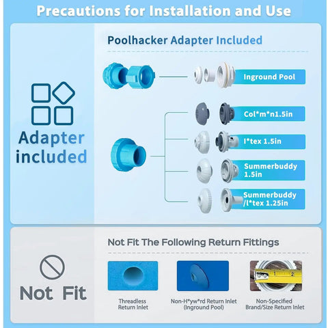 Installation instructions for 2 In 1 Pool Fountain With 360 Degree Adjustable Dual Spray Heads And A Retractable Height Pole