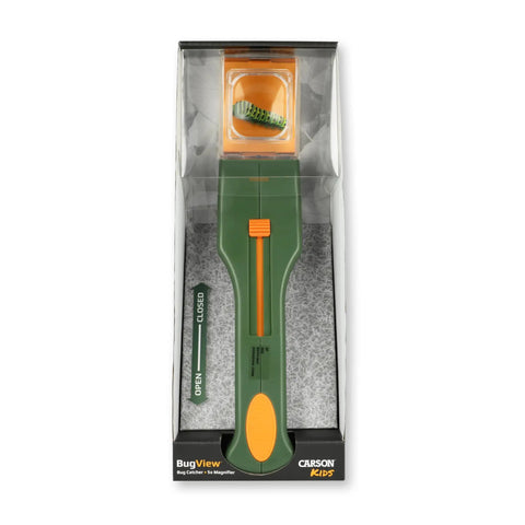 5x Magnifying Bug Catcher With One-Handed Quick Release Trap For Indoor Outdoor Exploration Kids And Adults STEM Learning Toy For Safe Bug Viewing And Easy Release, boxed view