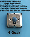 4 Position Rotary Switch For Electric Heaters And Radiators With 2 Gear 3 Gear Or 4 Gear Options, metal switch showing 4 gear setting