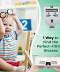 Digital PD Meter With Memory Function LCD Display For Eyes, Optical Pupilometer with child and glasses demonstration