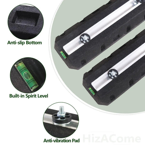 Floor Mounting Base Pad Kit For 9000 To 24000 BTU Air Conditioners And Heat Pumps, showing anti-vibration and anti-slip details