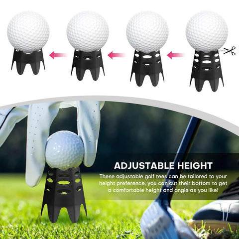 24 Pack Golf Simulator Tees For Indoor And Outdoor Practice Tall And Short Plastic Tees Adjustable Height Feature