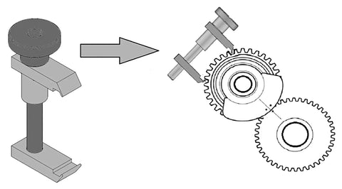 Essential Auto Pro Split Gear Alignment Tool For Bmw And Vauxhall Diesel Engines with geared components and clamping mechanism.