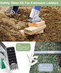 Replacement Shoe Kit For Aluminum Extension Ladders Grippy Non Slip Feet D1200 D1300 D1700 D1800 Built Tough With Aircraft Grade Aluminum Rubber Caps For Stable Heights on different surfaces.
