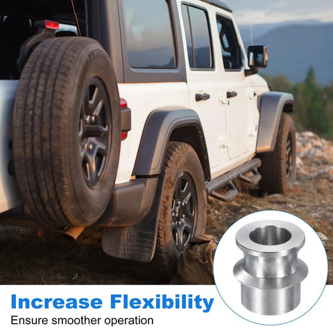Eight Piece High Misalignment Spacers Three Quarters To One Half Inch Standard Ball Width Stainless Steel Rod End Spacers For Automotive DIY Projects Heavy Duty Wear Resistant for Jeep linkage