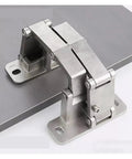 Heavy Duty Rugged Concealed Door Hinges For Stone And Marble Entries showing stainless steel pivot design for smooth operation.