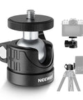 Budget Friendly Compact Mini Ball Head For Tripods And Mounts With One Quarter Inch Screw, 360 Swivel And 90 Tilt