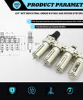 Pro Grade Four Stage Gas Drying System With Coalescing Filter And Desiccant Dryer For Three Quarter Inch NPT Lines on display