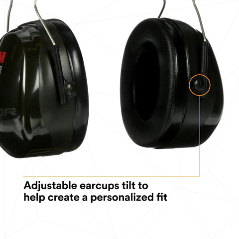 Peltor Optime 101 Over The Head Earmuffs Hearing Protection NRR 27 dB Green Heavy Duty Built For Busy Job Sites And Airports No Sweat Noise Blocking With Cushioned Headband And Adjustable Fit