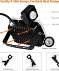 JUDYSSY Led Pir Floodlights 20W with motion sensor, heat sink design, waterproof, for wall or ceiling mounting.