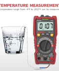 DIY Ready Pro Grade TRMS 6000 Counts Digital Multimeter With Auto Ranging NCV Capability measuring water temperature