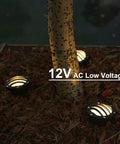 Low Voltage Landscape Well Lights 4 Pack 4W LED Pathway Lighting 200 Lumens 2800K Warm White Durable Metal In-Ground Outdoor Lights