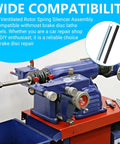 Vented Rotor Brake Lathe Spring Silencer Band Replacement For Ammco 9800 909800 438190 shown with brake lathe machine.