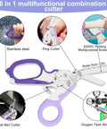 Six In One Heavy Duty Emergency Trauma Shears With Window Breaker And Multi Tool Scissors Oxygen Can Opener Knife Saw Scale For Outdoor Adventures Survival Gear, stainless steel