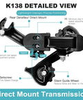 K142 Six Seven Speed Rear Derailleur Hanger Mount For MTB Commuter And Cruiser Bikes Pro Grade Aluminum Black
