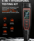 All In One Digital PH Meter Kit With TDS EC Temperature And Salinity Tester for Water Gardens Hydroponics use