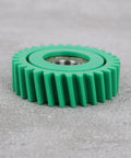 Three Pack Nylon Gear For Your Electric Bike Ride, 31T drive gear with 608 bearing, showing green nylon material and metal center