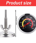 Three Pack Charcoal Grill Temperature Gauge Thermometer With 2-3/8 Inch Dial And 2-7/8 Inch Probe, Waterproof BBQ Meat Thermometer