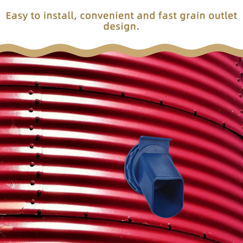 Heavy Duty Plastic Grain Storage Bin With Large Outlet For Easy Access Stable Durable Farm Storage Container For Barn Use Barn Ready Design Ideal For Rice Corn Feed And Quick Access To Stored Grains. blue plastic grain bin outlet, 121x121x90 mm