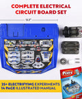 Electrical Circuit Board Kit For Kids With 25 Plus STEM Projects Learn Electricity, Voltage, Currents, Resistance And Magnetism