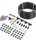 Three Quarter Inch Shop Air Line Kit For Garage With 200 Ft HDPE Aluminum Piping And Four Way Manifold Block Leak Proof And Easy To Install
