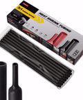 Three To One Ratio Heat Shrink Tubing Black Three Eighths Inch Nine Point Five Millimeter Dual Wall Adhesive Lined Marine Grade Waterproof Oil Proof Wear Resistant Insulation Sealing Twenty Feet ET2095B with packaging