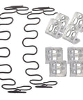 20 Inch Sofa Replacement Springs With 8 Heavy Duty S Clips And A Durable Back Bend Design For Quick Furniture Repair, components on white background.