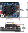 Dual PD Power Supply Module With Cooling Fan 9 To 24V To 5V 5A Step Down Converter Expansion Board For Raspberry Pi 5 USB C PD Input