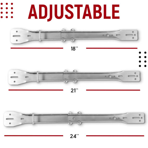 Adjustable Garage Door Reinforcement Bracket With Two Piece Design Extending 18 21 24 Inches Galvanized Steel Construction