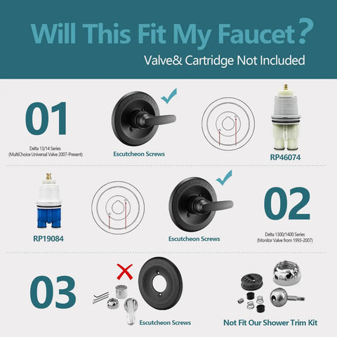 High Flow Eight Inch Matte Black Rain Shower Faucet And Tub Trim Kit With Round Rain Showerhead And Handle Fits Delta 13 Series Perfectly Smooth Diy Bathroom Upgrade Zero Tile Hassle Actual Game Changer For Home Reno