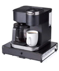 Rolling Black Finish Coffee Pod Storage Drawer For K Cups Holds 42 Pods Extra Wide Under Coffee Pot Space Slim Countertop Organizer