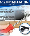 Easy installation of Top Shelf Replacement TV Stand Screws Compatible With Samsung 6003-001334 with screwdriver and black screws.