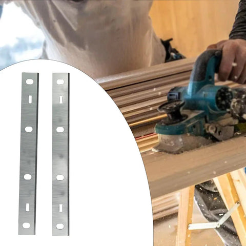 Replacement Planer Blades 210x22x1.8mm HSS For Woodworking With Smooth Finish Pro Grade Durable Heavy Duty Edge Retention Fits Woodstar PT85 Kity PT8500 Clarke CPT800 2 Pack, shown with planer use