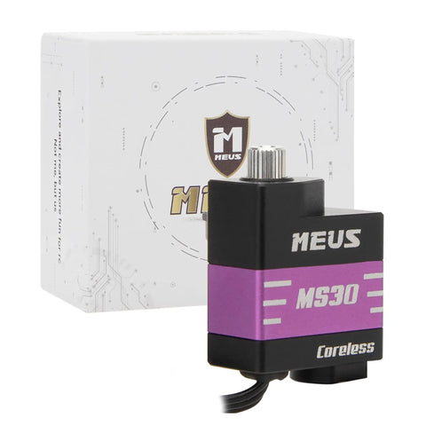 Purple Coreless Micro Servo For Axial SCX30 1 To 30 RC Crawler with box, metal gears visible