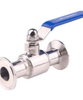 1.5 Inch Tri Clamp Ball Valve Stainless Steel 304 PTFE Lined 1 Inch Tube OD Heavy Duty Industrial Grade