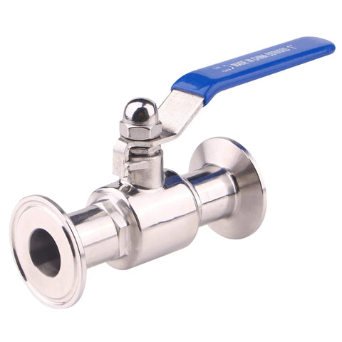 1.5 Inch Tri Clamp Ball Valve Stainless Steel 304 PTFE Lined 1 Inch Tube OD Heavy Duty Industrial Grade