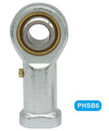 PHSB6 Female Rod End Bearing 3 Eighth Inch Bore 2 Pack Alloy Steel Corrosion Resistant Industrial Grade Joint For Linkage And Machinery Applications For All Systems, front view