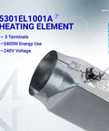 5301EL1001A heating element for electric dryers with 3 terminals, 5400W at 240V. Easy Install Dryer Heating Element Assembly For LG Dryers Replacement 5301EL1001A 5301EL1001J 5301EL1001H Fits Models DLE7177W DLE5977W DLE8377NM DLE2516W DLEX3700W DLE5955W DLE0442W DLE4970W DLE5955G DLE9577SM