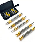 Five Piece Nail Setter Punch Set With Dual Head Punches Center Punch Hinge Pin Remover And Cold Chisel for woodworking and DIY repairs