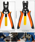 3 In 1 Angled Air Line Removal Pliers For Quick Release Of Push To Connect Pneumatic Fittings One Quarter To One Half Inch Your Go-To Tool For Auto Shop And DIY Air Hose Work, 17cm black and orange