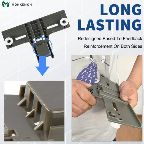Close-up of upgraded top rack with reinforced sides for dishwashers, featuring Two Pack Top Rack Replacement For Dishwashers With 1.25 Inch Wheels W10350375 Upgrade Upper Rack Fits Whirlpool Kenmore KitchenAid Models Replaces AP5957560 And W10712395 Compatible With WDT730PAHZ0 WDTA50SAHZ0 WDT970SAHZ0