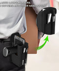 Universal Barcode Scanner Holster With Open Face Access, Belt Loop And Clip Attachment, Secure Pouch for handheld scanners.