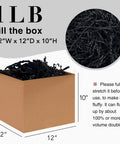 One Pound Crinkle Cut Paper Shred Filler For Gift Boxes Baskets And Bags Perfect For Holidays Parties Sub Boxes And Mailers Eco Friendly Recyclable Black Shredded Paper Packaging Filler inside 12x12x10 box