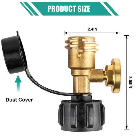 Propane Tank Gauge Level Indicator For 5 To 40 Lb Tanks 2 Pack QCC1 Type 1 Compatible Fits Grills Heaters Camp Stoves And Appliances Easy Install Real Time Fuel Readout So You Never Run Dry. Brass gauge with dust cover, 2.4 x 3.55 in.