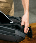 Lightweight 6L Crossbody Sling Bag For Travel And Everyday Carry with tablet in pocket, anti theft pocket system visible
