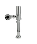 Exposed Sensor Toilet Flush Valve In Chrome Finish With Battery Operated Detection And Ultra Low 1.1 GPF Rating For Commercial Restrooms